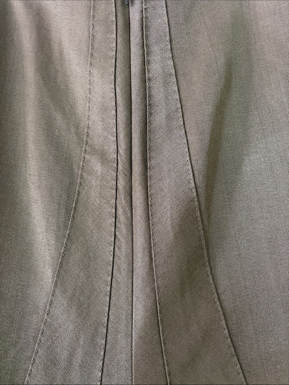 NWOT Alberta Ferretti Cotton/Silk Blend A-Line Skirt, Made in Italy, pleated CB - Picture 5 of 6